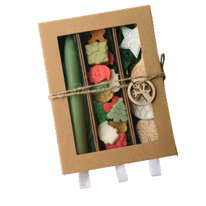 Set Crăciun – lumânare, wax melts & ornamente handmade