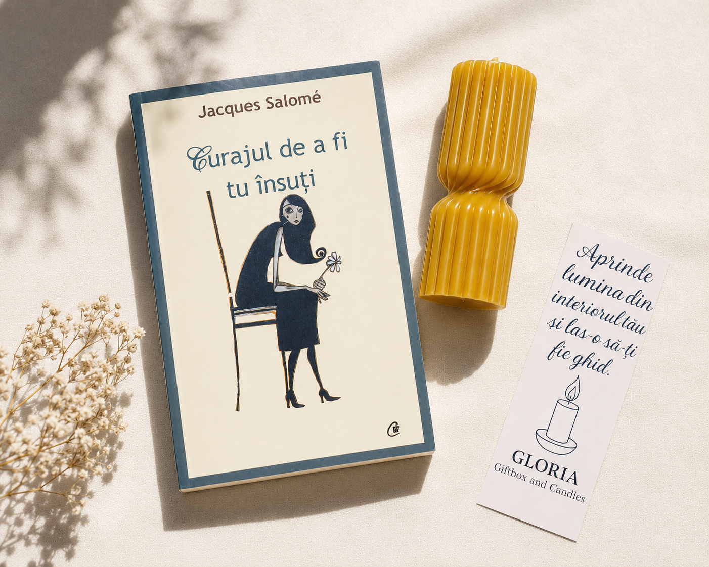 Gift box lumânare și carte
