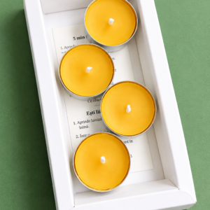 4 Lumânări Tealight din Ceară de Albine
